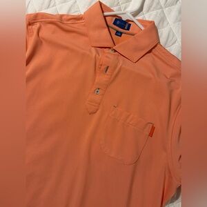 Stitch Striped Orange Polo Shirt